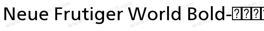 Neue Frutiger World Bold字体转换